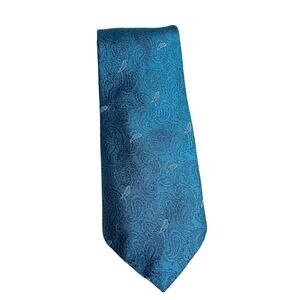 Vintage Oscar De La Renta Mens Paisley Print Neck Tie